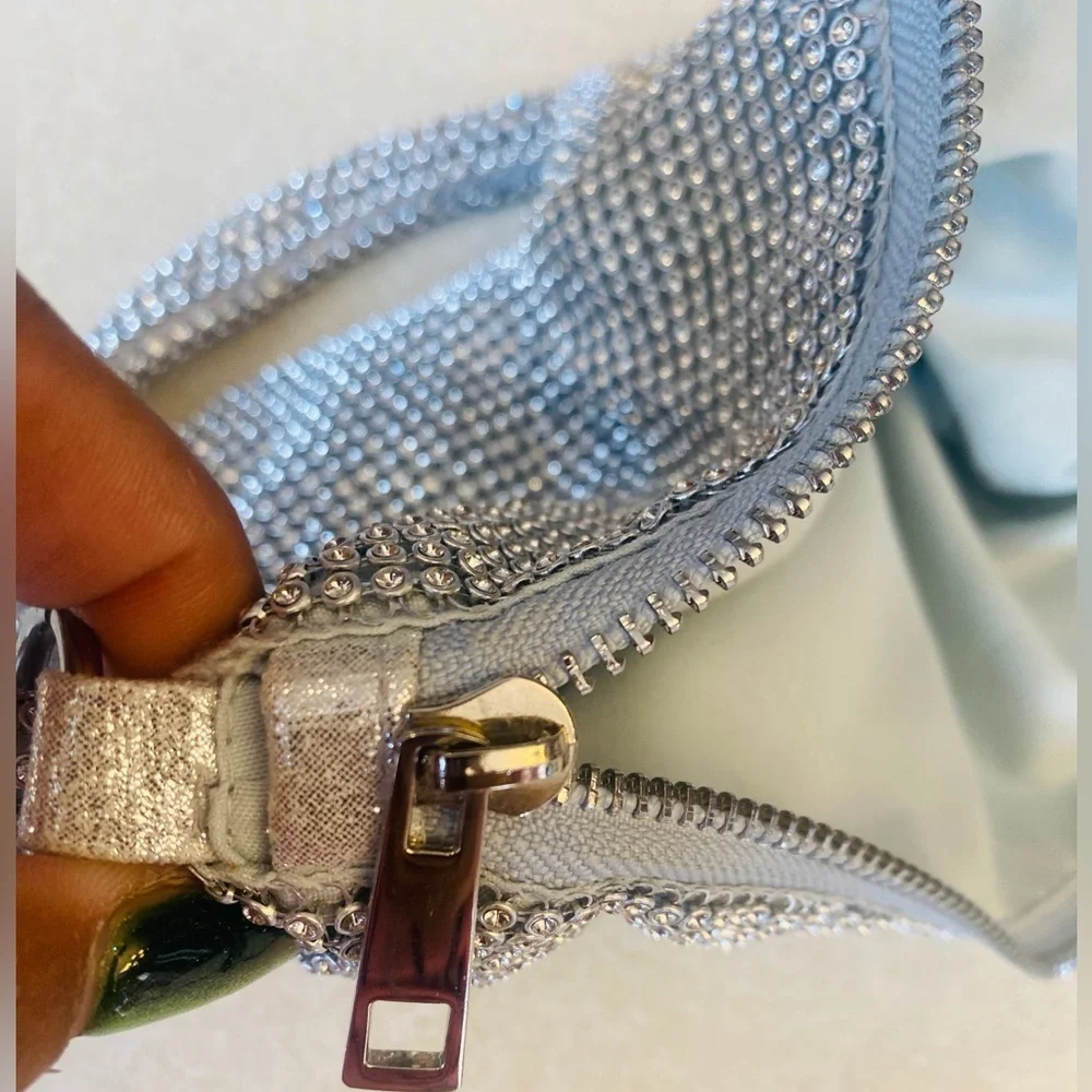 Mini Metal Mesh Hobo Bag, EUC
